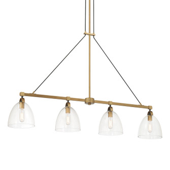 Sommersby Four Light Island Pendant in Legacy Brass (7|5717-876)
