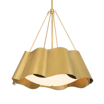 Waveform Four Light Pendant in Legacy Brass (7|3954-732)
