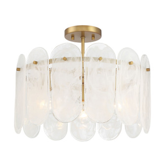 Oldmill Three Light Semi Flush Mount in Legacy Brass (7|2596-732)