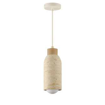 Pompeii One Light Pendant in Travertine / Oyster (16|90621TVOY)