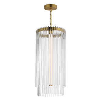Jolie LED Foyer Pendant in Natural Aged Brass (16|38426CLNAB)