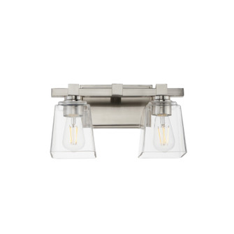 Cubos Two Light Wall Sconce in Satin Nickel (16|21382CLSN)