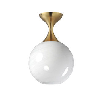 Neve One Light Flush Mount in Natural Aged Brass (16|21229MRNAB)