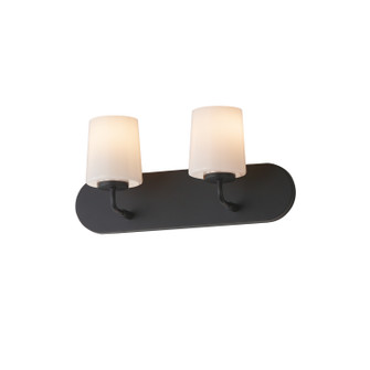 Durham Two Light Strip Bath Vanity in Black (16|12892WTBK)