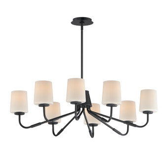Durham Eight Light Chandelier in Black (16|12698WTBK)