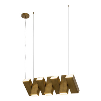 Domino LED Linear Pendant in Vintage Brass (347|LP17435-VB-UNV)