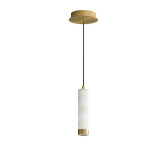 Aragon LED Pendant in White Alabaster / Gold (86|E11202-WAGLD)