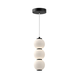 Bijou LED Pendant in Matte Black/Opal Matte Glass (452|PD530313MBOP-UNV)