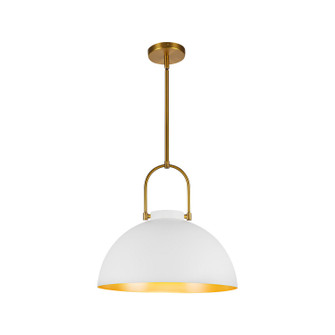 Harper One Light Pendant in White (452|PD504016WH)