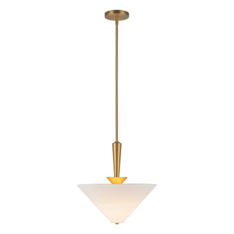 Bridgette One Light Pendant in Brushed Gold/White Linen (452|PD497016BGWL)