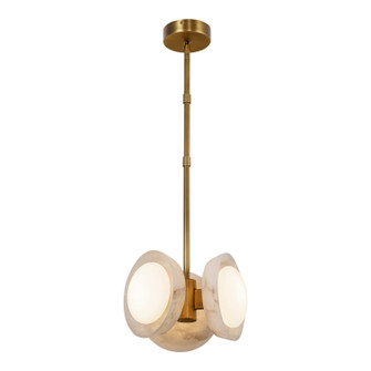 Alonso LED Pendant in Vintage Brass/Alabaster (452|PD320313VBAR-UNV)