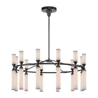 Edwin LED Chandelier in Urban Bronze/Frosted Ribbed Glass (452|CH348038UBFR-UNV)