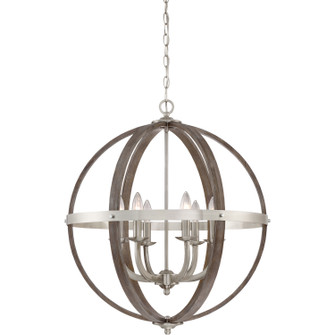 Fusion Six Light Foyer Pendant in Brushed Nickel (10|FSN5206BN)