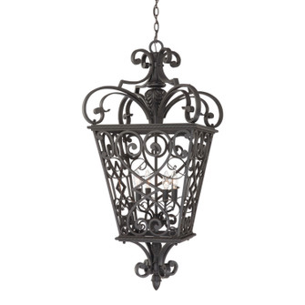 Fort Quinn Four Light Outdoor Hanging Lantern in Marcado Black (10|FQ1920MK01)