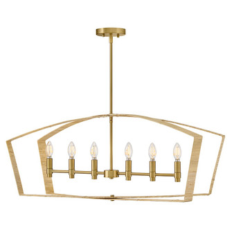 Sammi LED Linear Chandelier in Lacquered Brass (531|83645LCB)