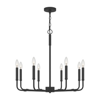 Abner Eight Light Chandelier in Matte Black (10|ABR5028MBK)