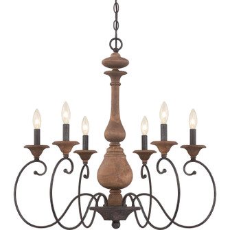 Auburn Six Light Chandelier in Rustic Black (10|ABN5006RK)