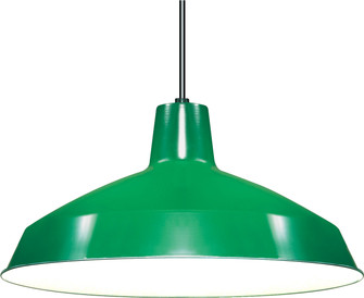 One Light Pendant in Green / White Interior (72|SF76-660)