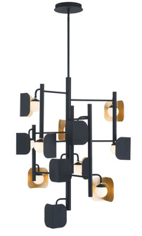 Cornice LED Chandelier in Gold-Black Mix (40|49228-014)