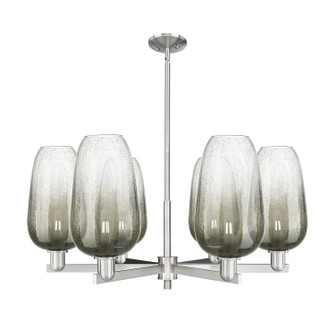 Arcadia Six Light Chandelier in Satin Nickel (405|716-6CR-SN-G484-7SL)