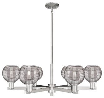 Arcadia Six Light Chandelier in Satin Nickel (405|716-6CR-SN-G1213-6SM)