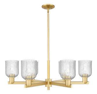Arcadia Six Light Chandelier in Satin Gold (405|716-6CR-SG-G559-5SDY)