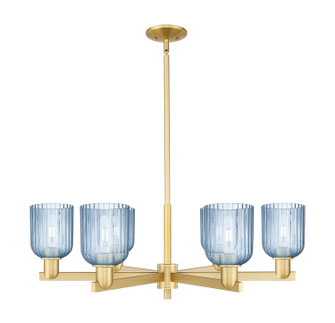Arcadia Six Light Chandelier in Satin Gold (405|716-6CR-SG-G559-5BL)