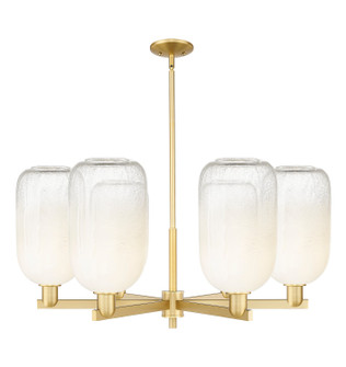 Arcadia Six Light Chandelier in Satin Gold (405|716-6CR-SG-G482-7OP)