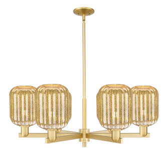 Arcadia Six Light Chandelier in Satin Gold (405|716-6CR-SG-G460-7ME)