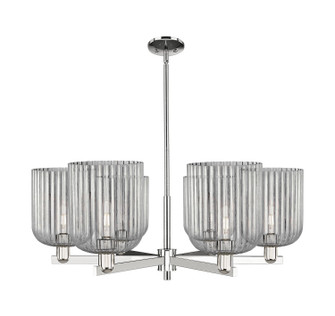 Arcadia Six Light Chandelier in Polished Nickel (405|716-6CR-PN-G559-8SM)