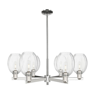 Arcadia Six Light Chandelier in Polished Nickel (405|716-6CR-PN-G459-6CL)