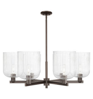 Arcadia Six Light Chandelier in Oil Rubbed Bronze (405|716-6CR-OB-G559-8SDY)