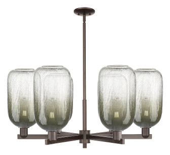 Arcadia Six Light Chandelier in Oil Rubbed Bronze (405|716-6CR-OB-G482-7SL)