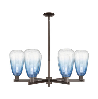 Arcadia Six Light Chandelier in Oil Rubbed Bronze (405|716-6CR-OB-G480-6SB)