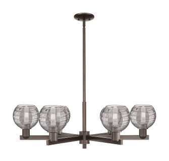 Arcadia Six Light Chandelier in Oil Rubbed Bronze (405|716-6CR-OB-G1213-6SM)