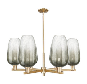 Arcadia Six Light Chandelier in Champagne Bronze (405|716-6CR-CB-G484-7SL)