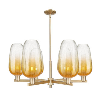 Arcadia Six Light Chandelier in Champagne Bronze (405|716-6CR-CB-G484-7AM)