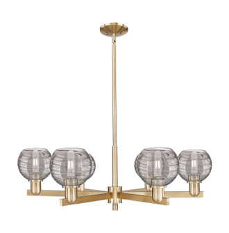 Arcadia Six Light Chandelier in Champagne Bronze (405|716-6CR-CB-G1213-6SM)