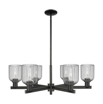 Arcadia Six Light Chandelier in Matte Black (405|716-6CR-BK-G559-5SM)