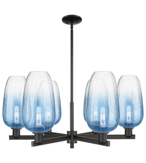 Arcadia Six Light Chandelier in Matte Black (405|716-6CR-BK-G484-7SB)