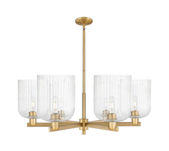 Arcadia Six Light Chandelier in Brushed Brass (405|716-6CR-BB-G559-8SDY)