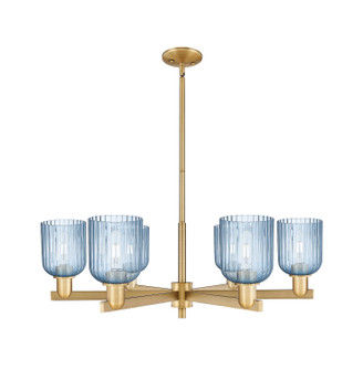 Arcadia Six Light Chandelier in Brushed Brass (405|716-6CR-BB-G559-5BL)
