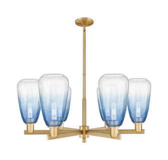 Arcadia Six Light Chandelier in Brushed Brass (405|716-6CR-BB-G480-6SB)