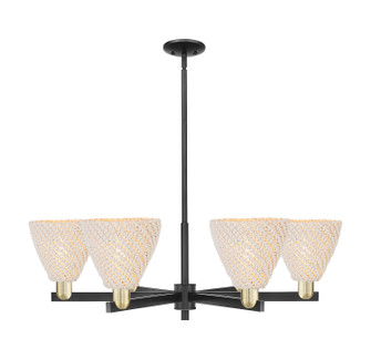 Arcadia Six Light Chandelier in Black Antique Brass (405|716-6CR-BAB-NBD-75-NAT)