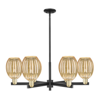 Arcadia Six Light Chandelier in Black Antique Brass (405|716-6CR-BAB-G459-6ME)