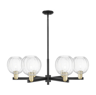 Arcadia Six Light Chandelier in Black Antique Brass (405|716-6CR-BAB-G458-7CL)