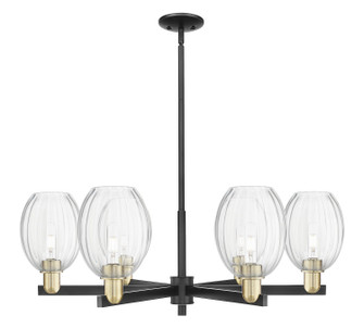 Arcadia Six Light Chandelier in Black Antique Brass (405|716-6CR-BAB-G459-6CL)