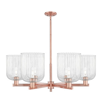 Arcadia Six Light Chandelier in Antique Copper (405|716-6CR-AC-G559-8CL)