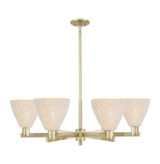 Arcadia Six Light Chandelier in Antique Brass (405|716-6CR-AB-NBD-75-NAT)