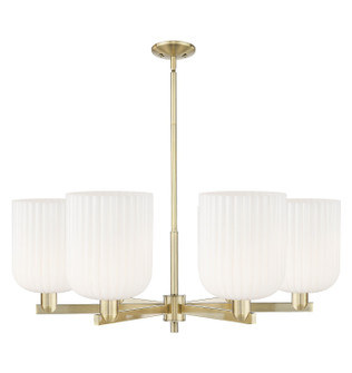 Arcadia Six Light Chandelier in Antique Brass (405|716-6CR-AB-G559-8GWH)